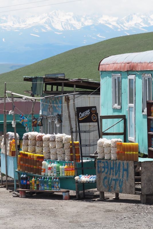 Nomadic roadside stall Kyrgyzstan