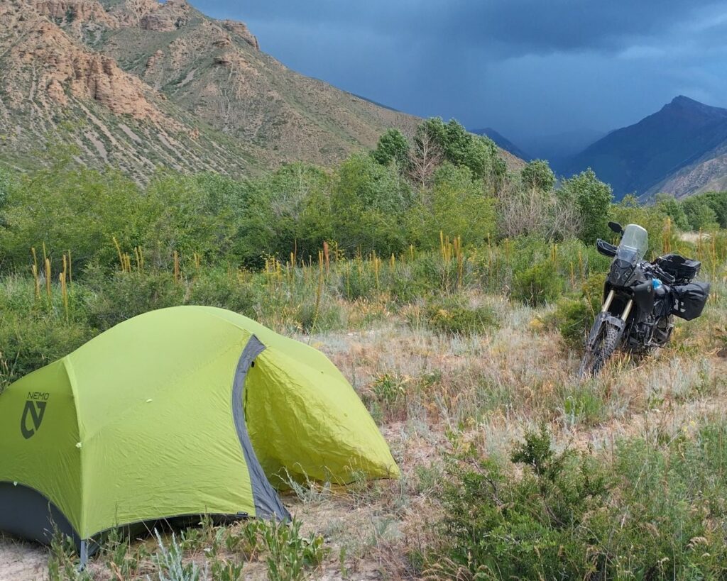 Camping near Kaldama Pass, Kyrgyzstan